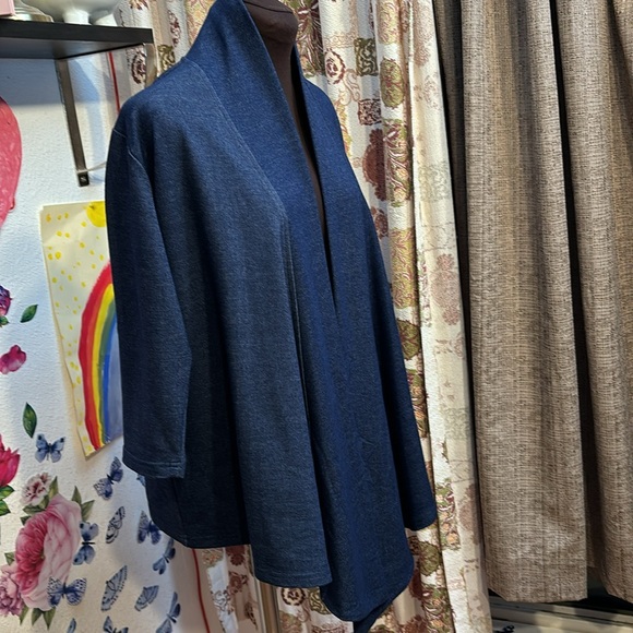 Vintage 1980’s/1990’s A Touch of Class Clothing, navy blue open jacket. Size S/M - Picture 3 of 17